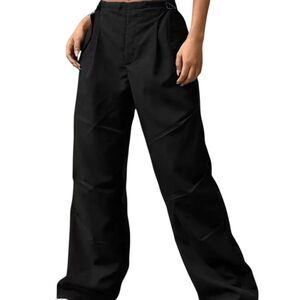 Dressin Black Wide-Leg Cargo Pants with Pockets 2XL